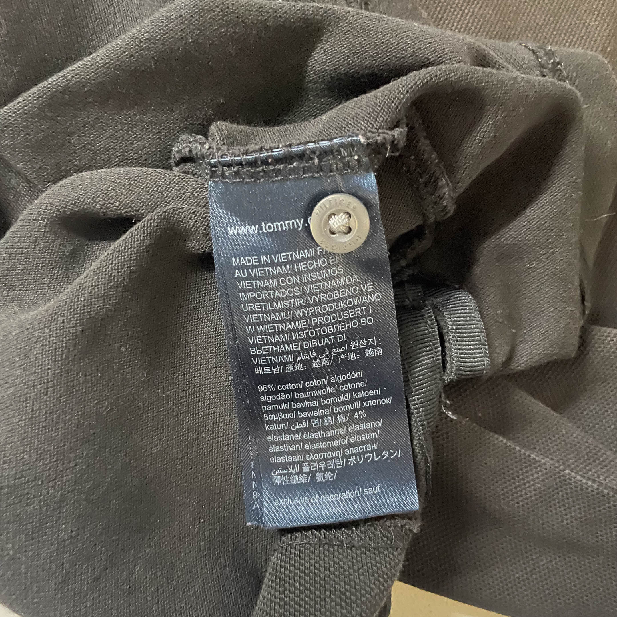 Vintage 90's Tommy Hilfiger black XXXL polo shirt | L 30 W 24| Black| SKU 3711