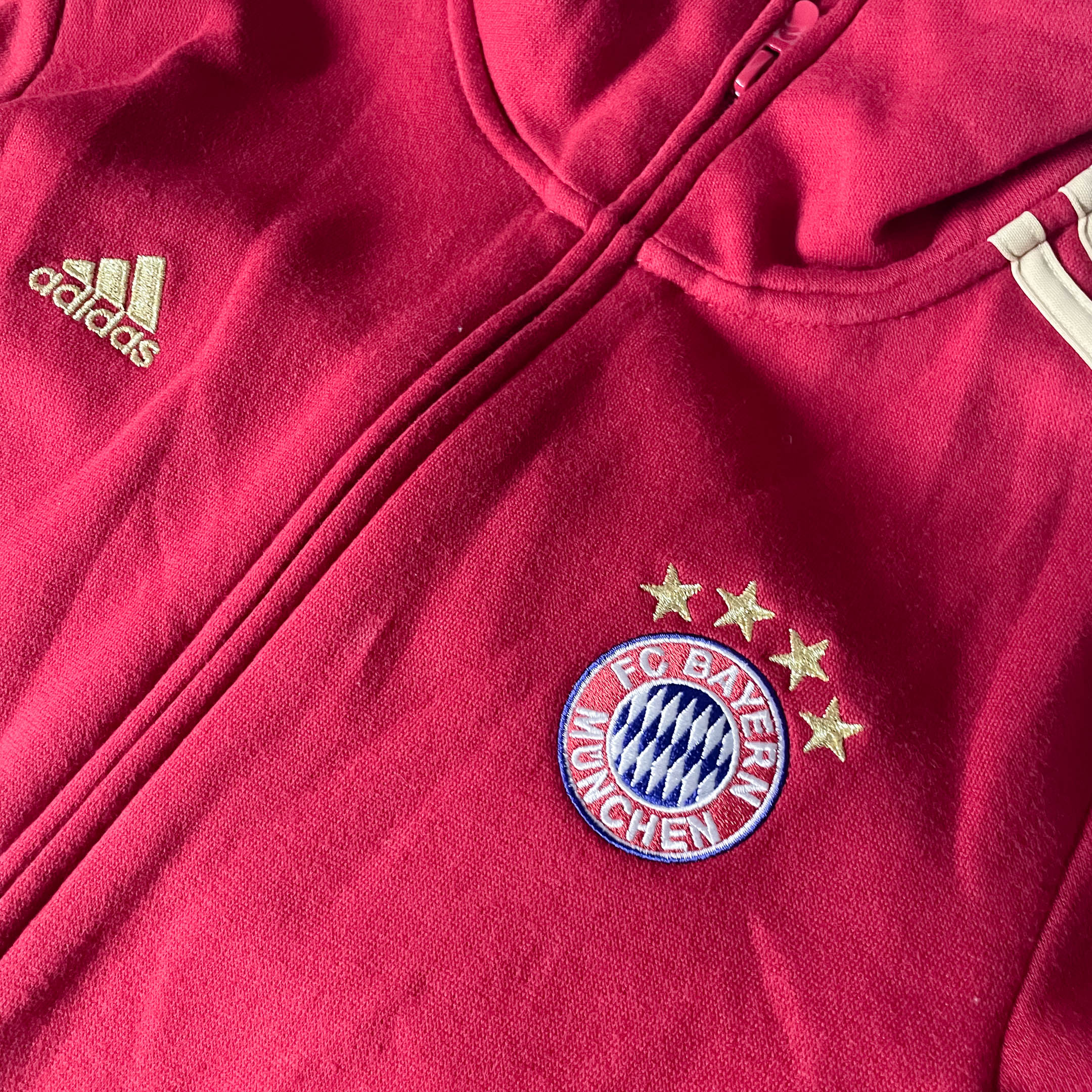 Vintage Red Adidas Original bayern Muchen womens XS Football Jacket