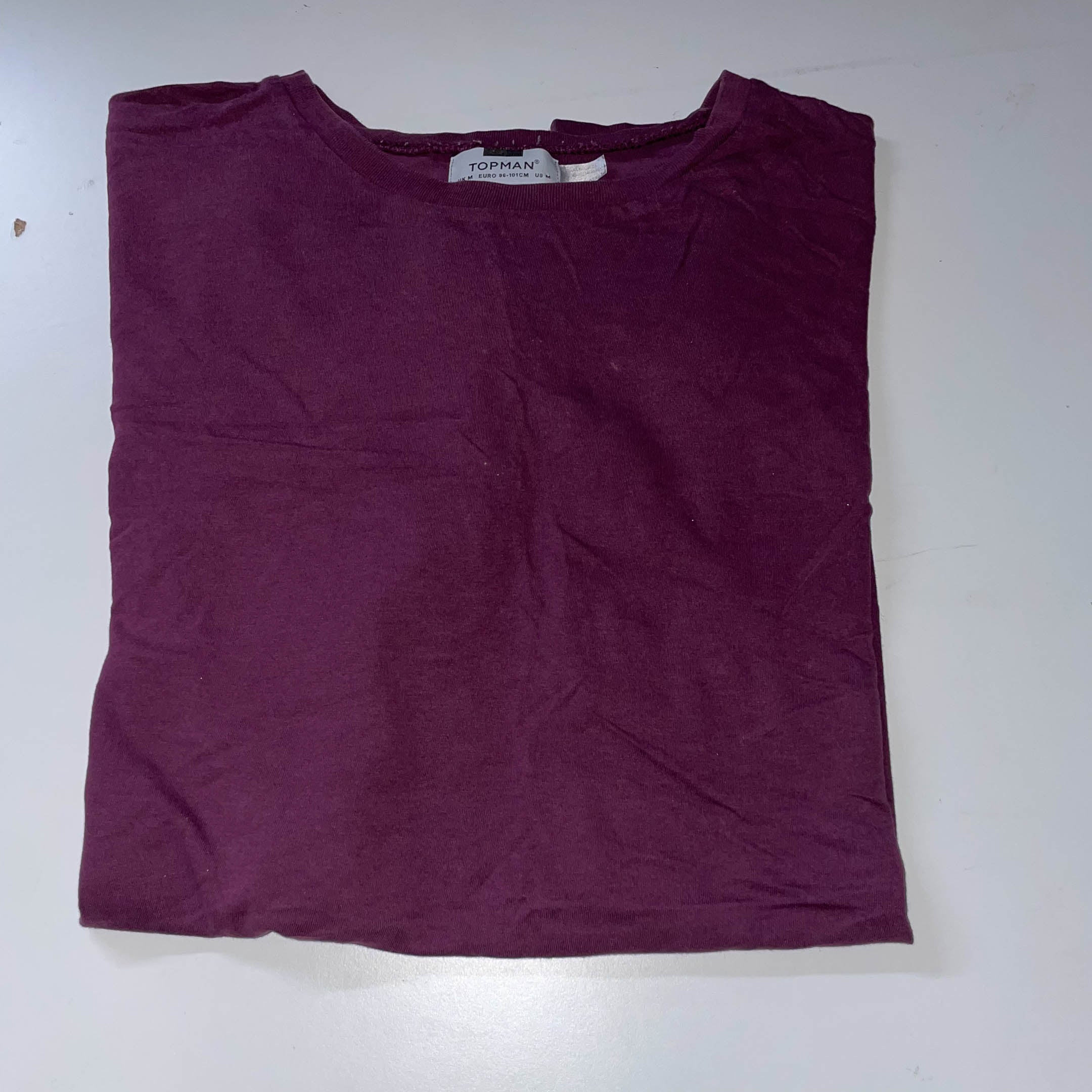 Vintage Topman medium wine regular fit short sleeve tees