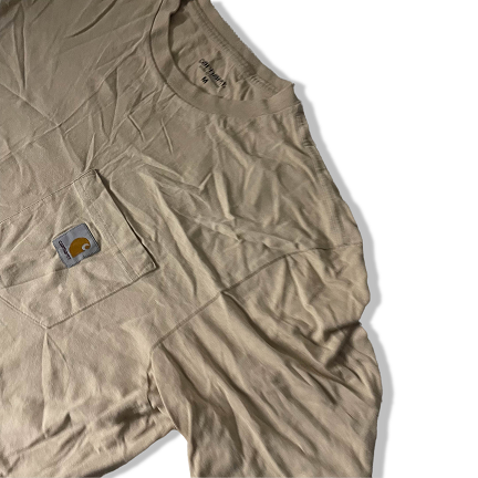 Vintage Carhatt cream mens custom fit medium tees