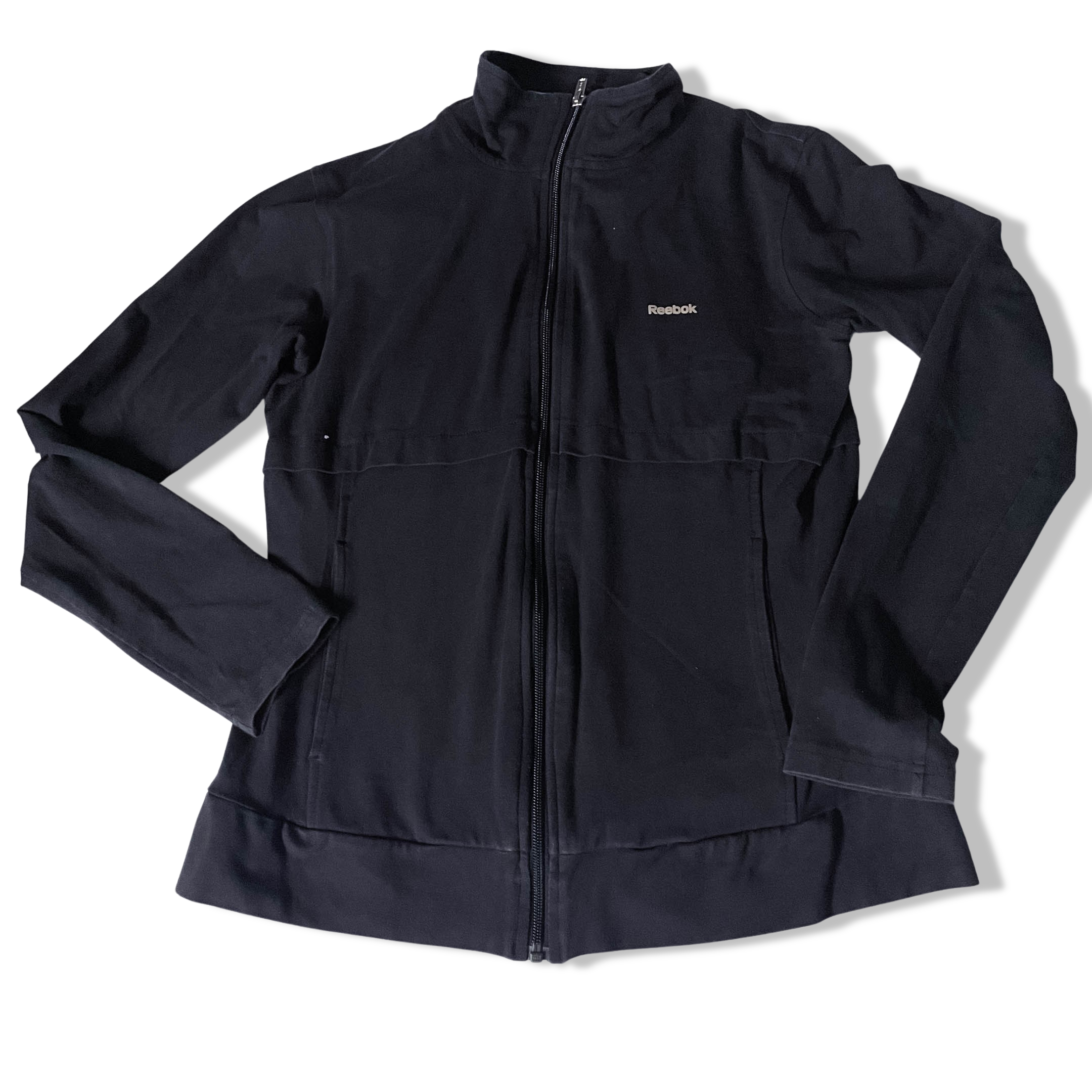 Vintage Black reebok full zip up mens large jacket
