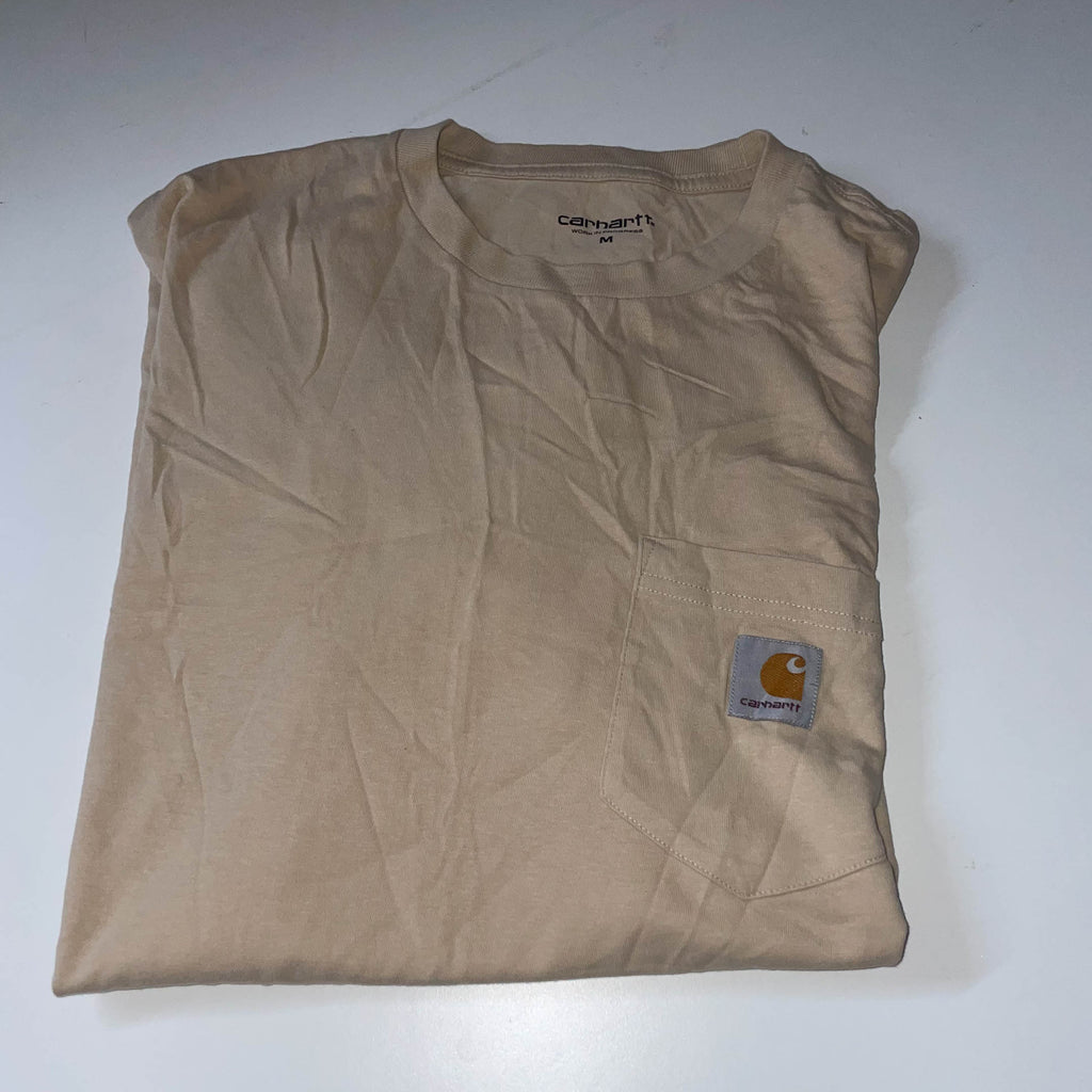 Vintage Carhatt cream mens custom fit medium tees