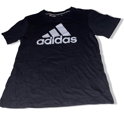 Vintage Black Adidas Big logo print small short sleeve tees