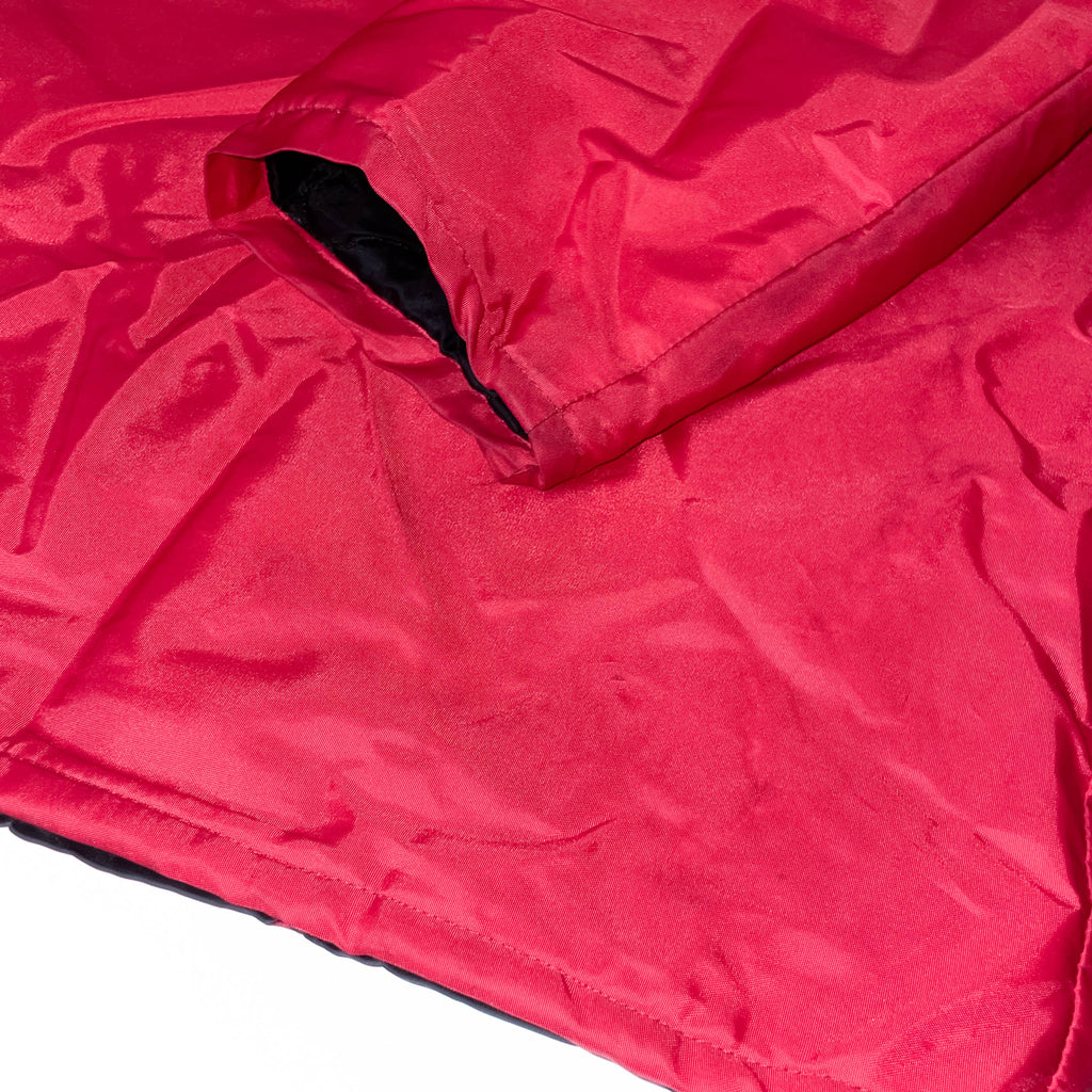 Vintage Red Insulated Padded Long Sleeve Winter Coat Jacket.