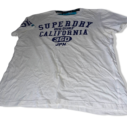 Vintage Superdry Big surf California JPN graphics white large tees