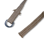 Vintage cream women's elastic military belt