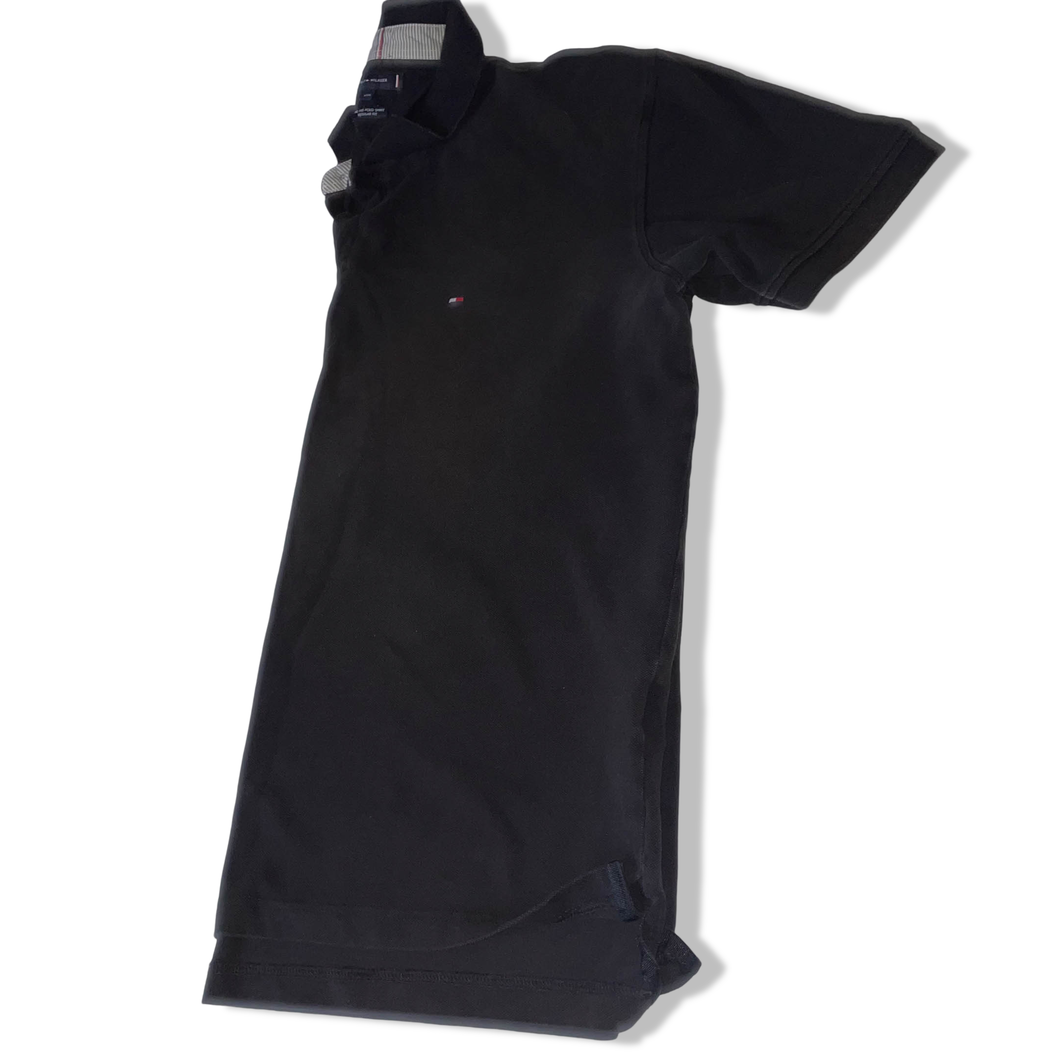 Vintage 90's Tommy Hilfiger black XXXL polo shirt | L 30 W 24| Black| SKU 3711