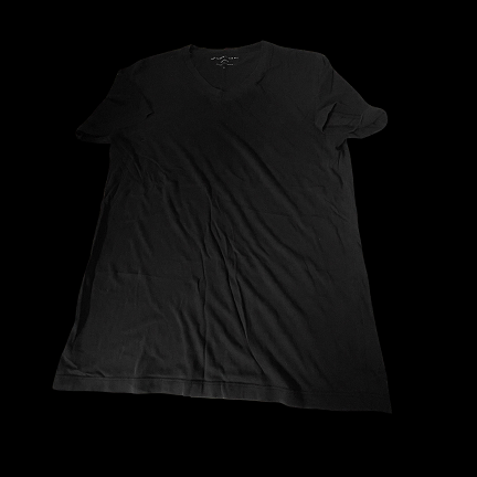 Vintage Black Selected Hommes V-neck small plain tees