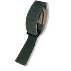 Vintage y2k cream and green stripe military elastic buckle belt