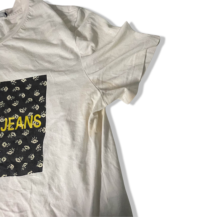 Vintage Women's Calvin Klein jeans graphics large white tees