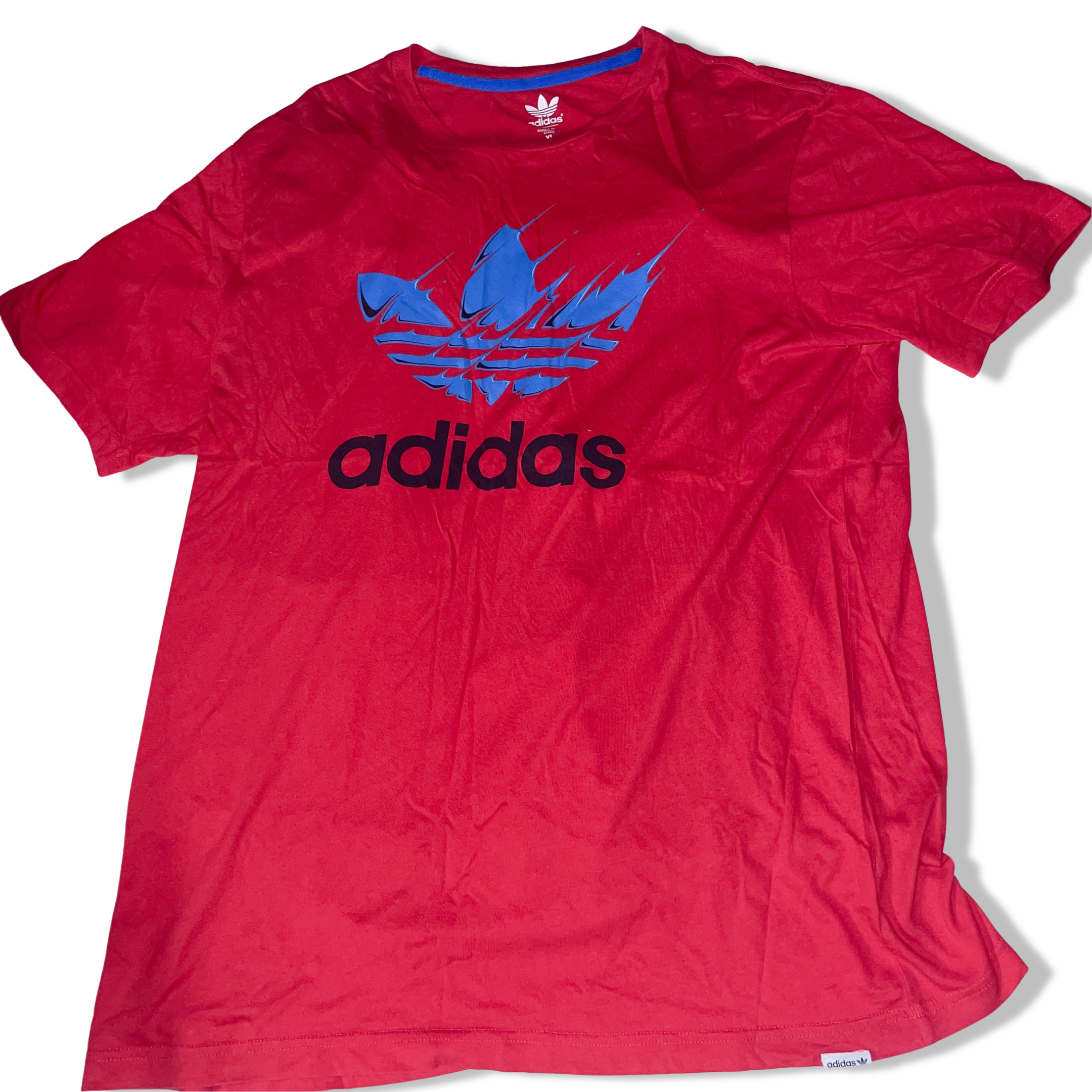 Vintage Men's Adidas Originals Trefoil T-shirt Size XL Red