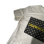 Vintage Women's Calvin Klein jeans graphics large white tees