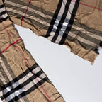 Vintage cream checkered wool scarf