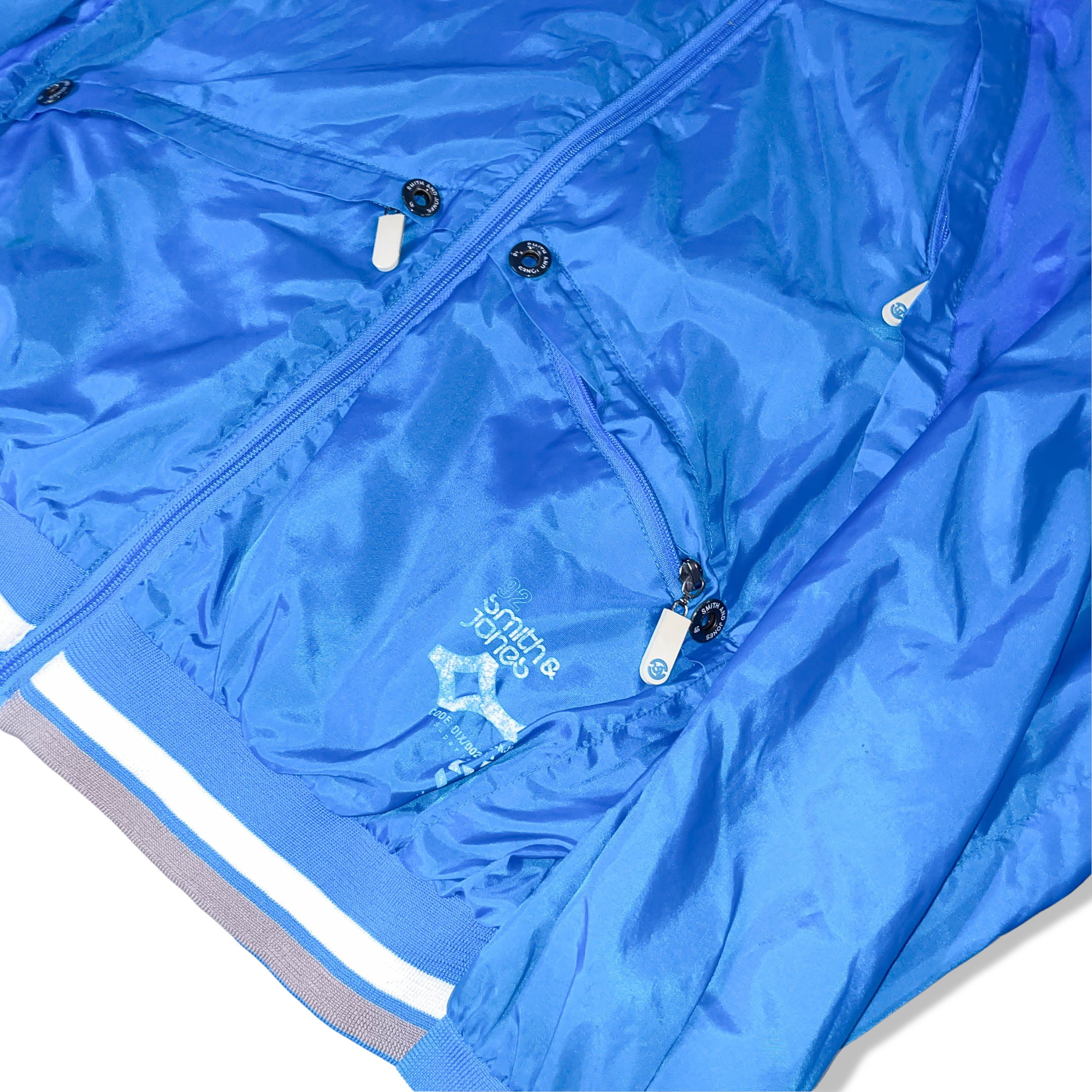 Vintage Smith & Jones Blue Windbreaker Men's Medium Full Zip Jacket