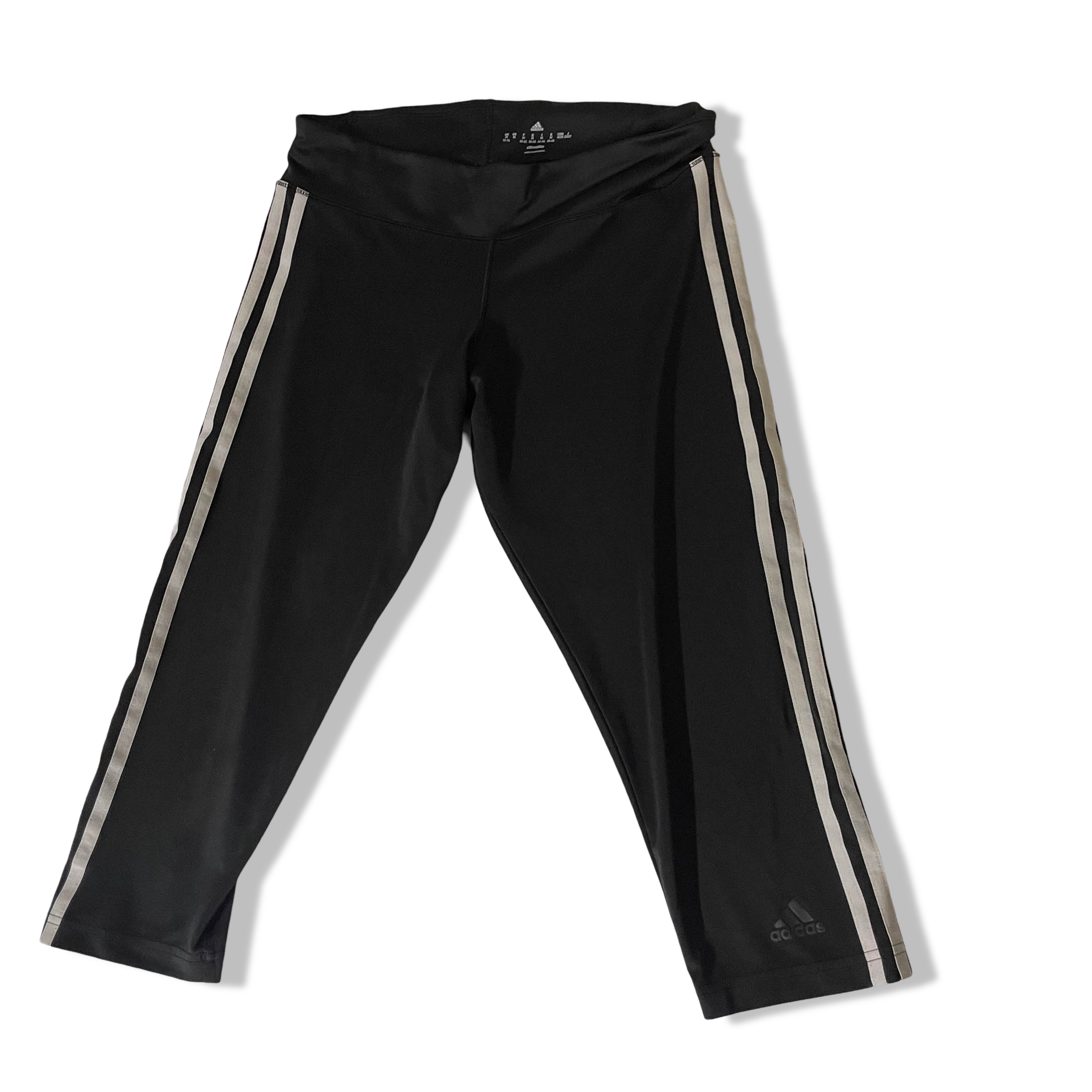 Vintage Black Adidas Climalite 3 stripe mens sweat pant in M| SKU 3712| L18 W 28