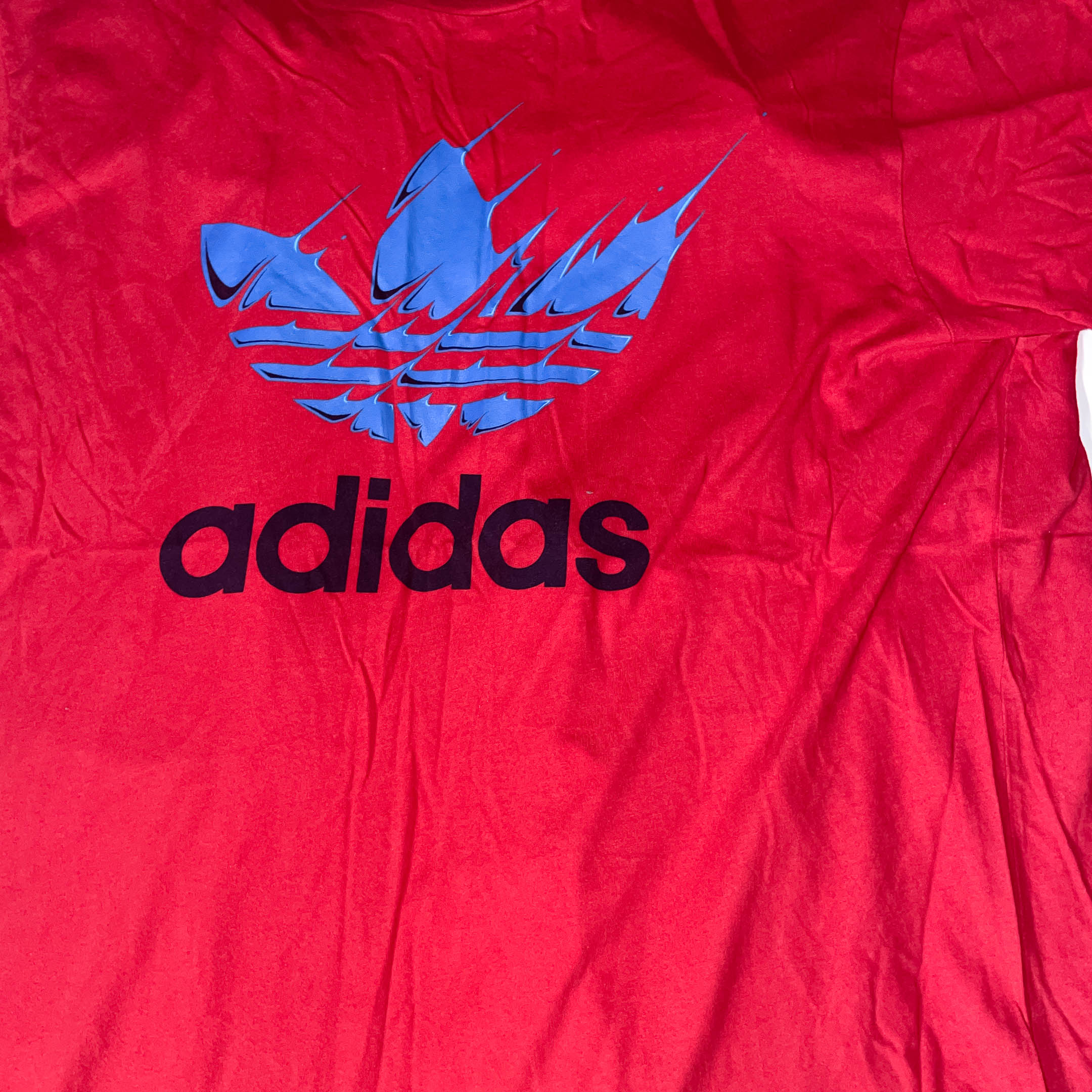 Vintage Men's Adidas Originals Trefoil T-shirt Size XL Red