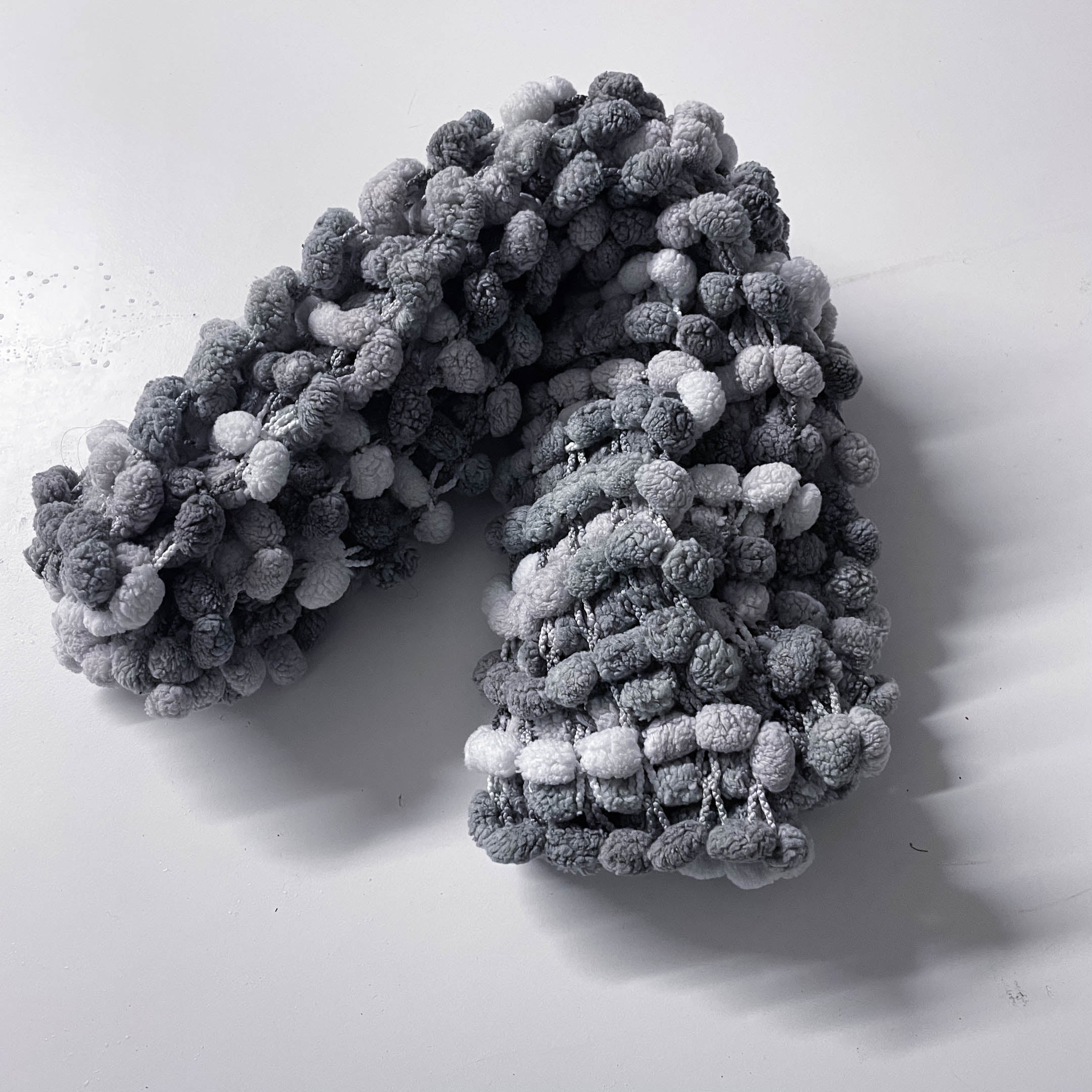 Vintage grey crochetted scarf