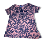 Vintage Adidas big logo pink floral purple pattern large tees