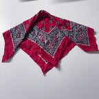 Vintage Red Bandanna with Roses print