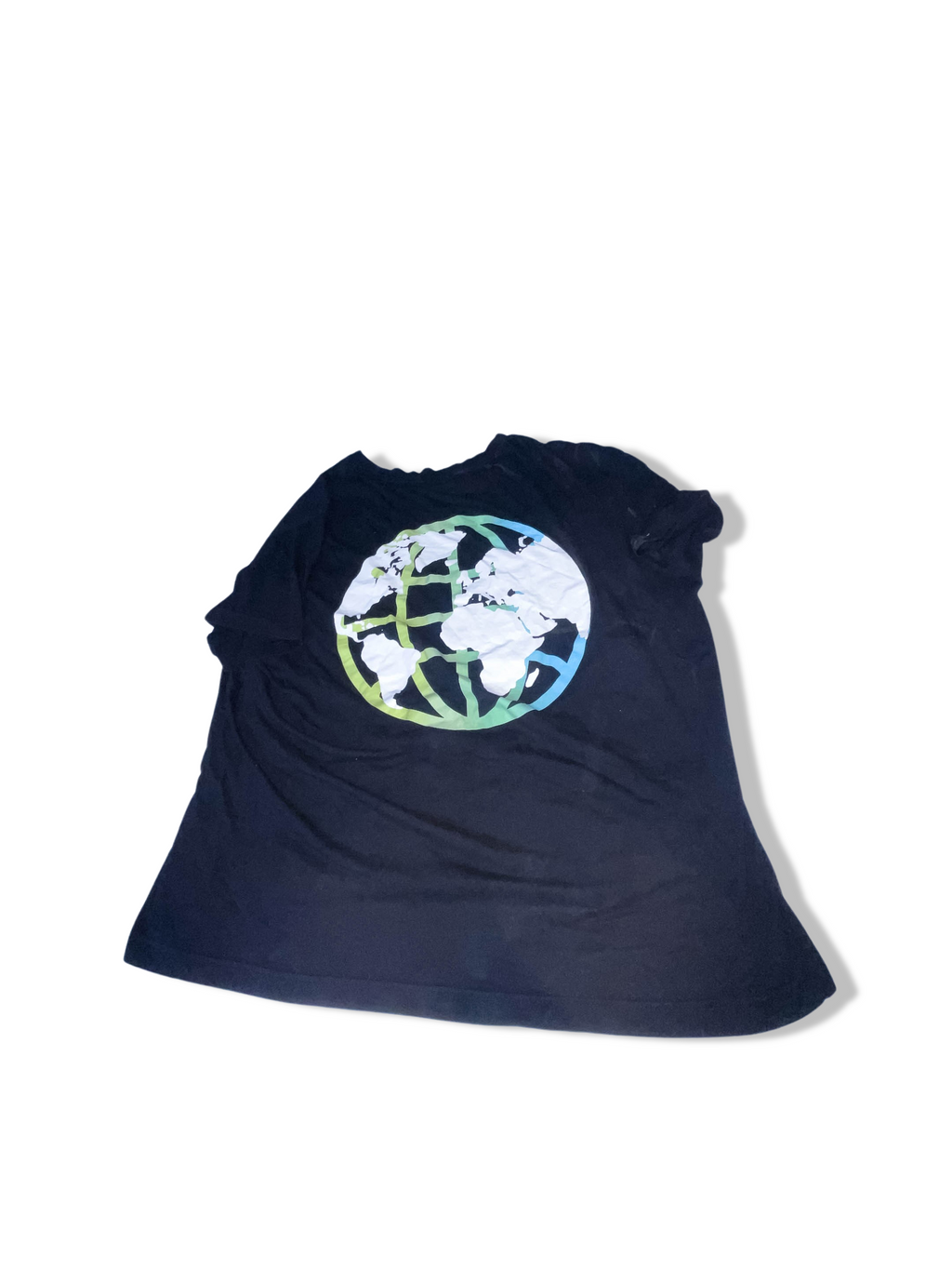Vintage Earth Collective logo print mens black tees XL
