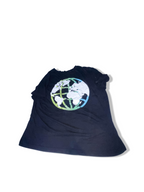 Vintage Earth Collective logo print mens black tees XL