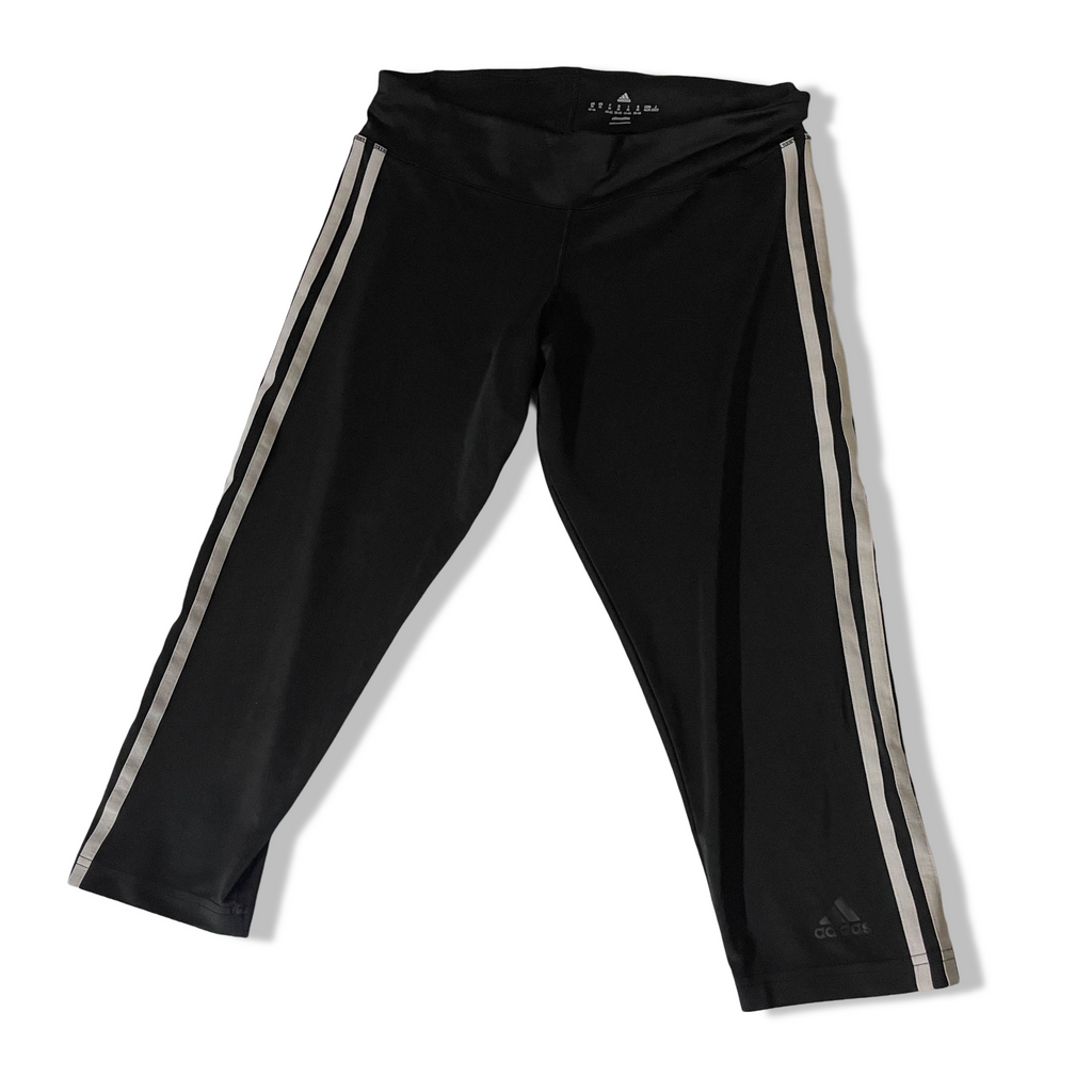 Vintage Black Adidas Climalite 3 stripe mens sweat pant in M| SKU 3712| L18 W 28