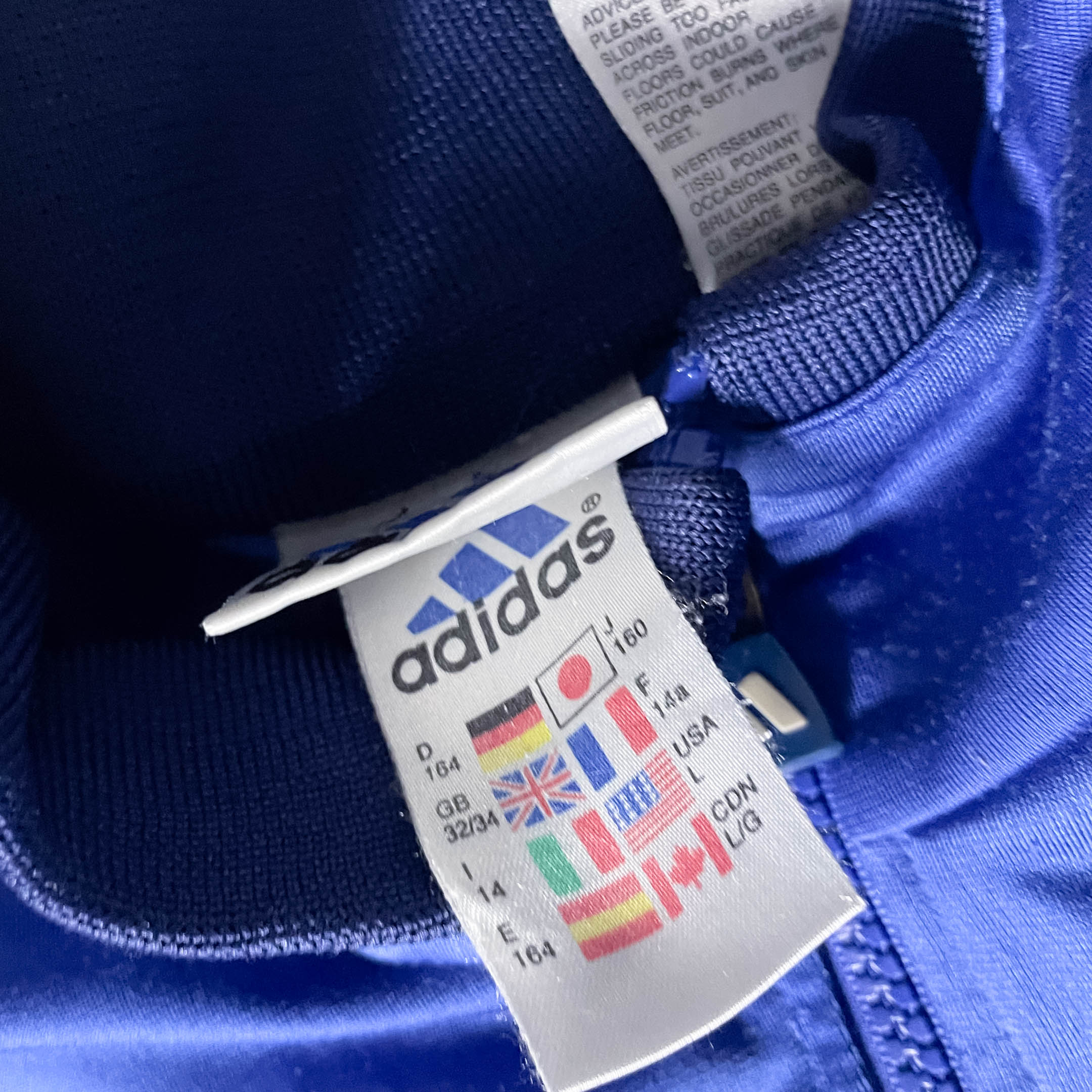 Vintage 90's Adidas windbreaker blue sport large womens jacket