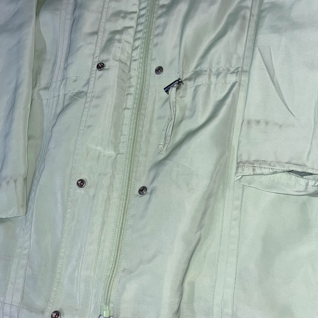 Vintage Mystify Women's Mint Green Waterproof High Neck Jacket in XL