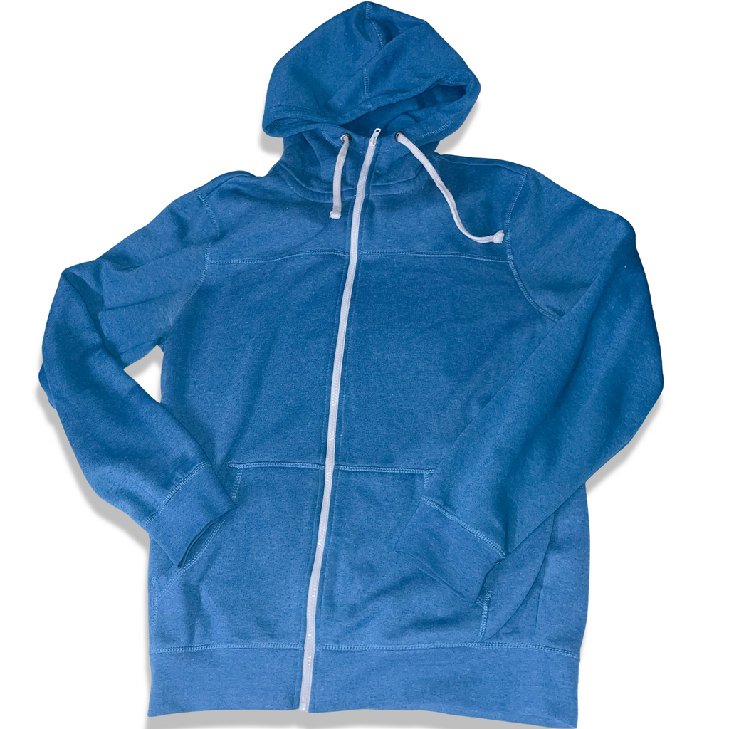 Vintage J.J.Dyone mad world Awesome clothing blue full zip medium hoodie