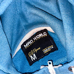 Vintage J.J.Dyone mad world Awesome clothing blue full zip medium hoodie
