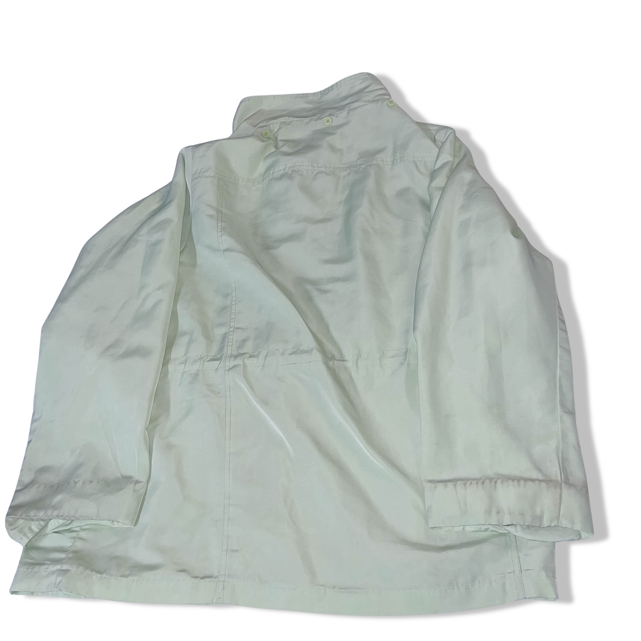 Vintage Mystify Women's Mint Green Waterproof High Neck Jacket in XL