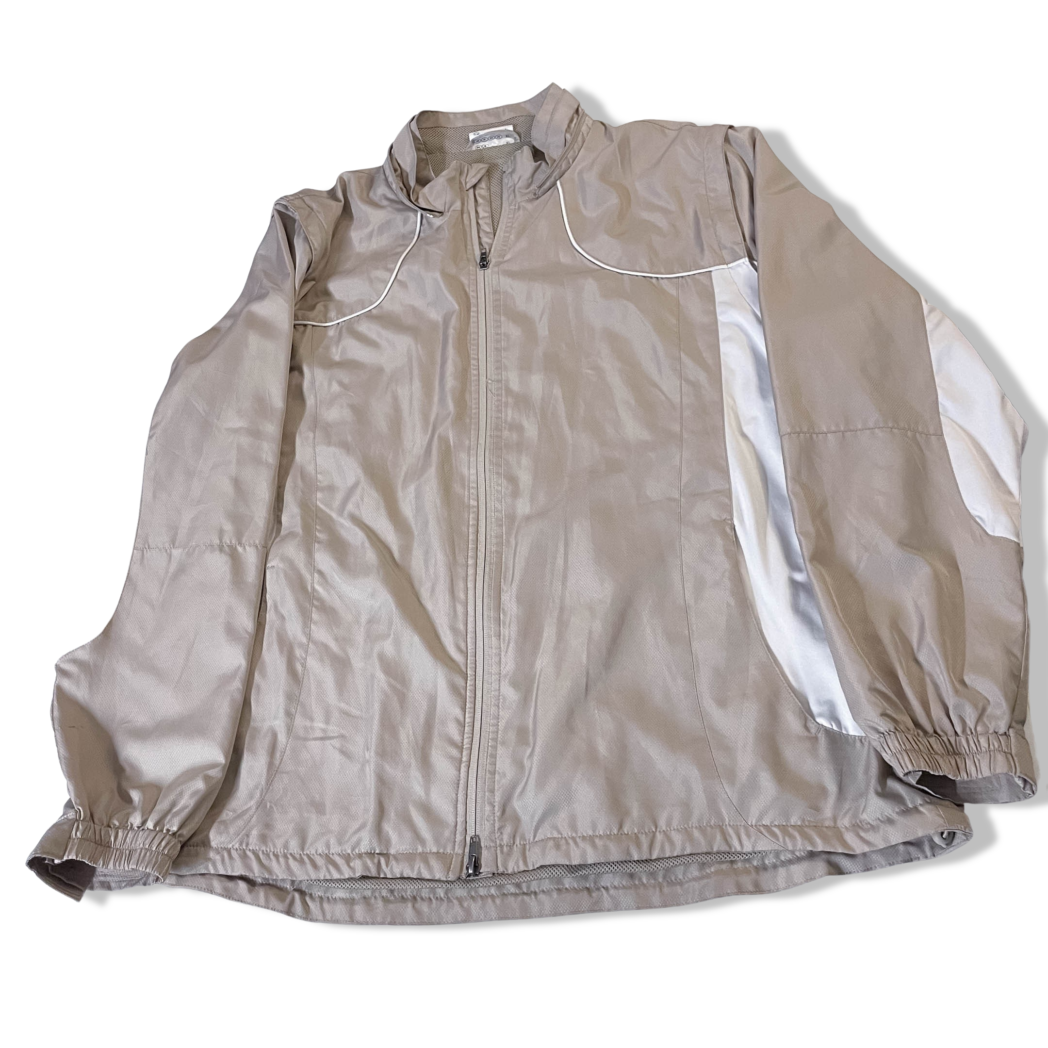 Vintage 4 Sports Cream Windbreaker Full Zip Track Top in XL