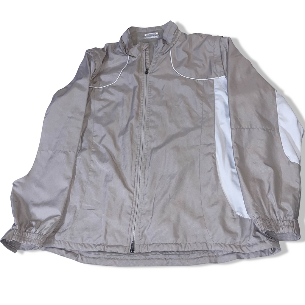 Vintage 4 Sports Cream Windbreaker Full Zip Track Top in XL