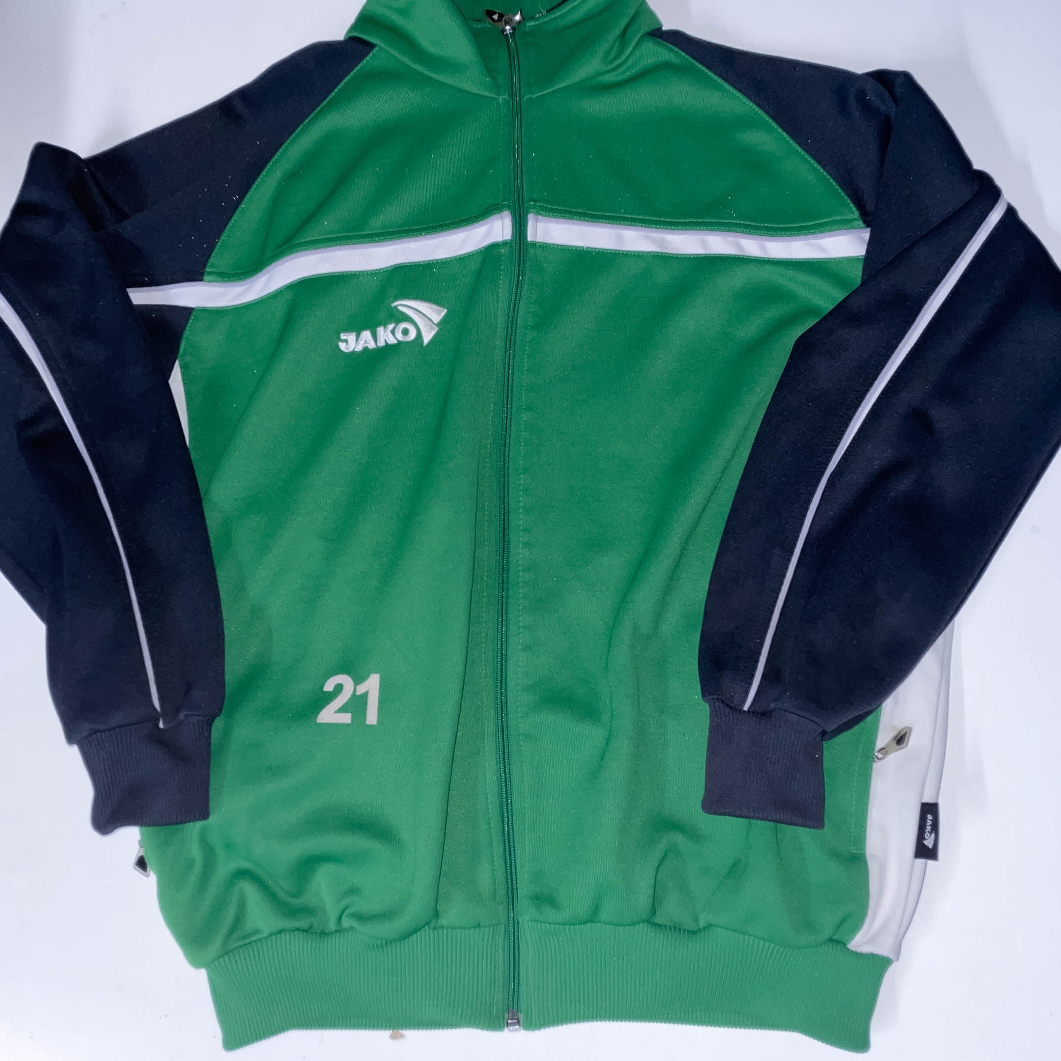 Vintage Jako 21 Green full zip sport windbreaker jacket M
