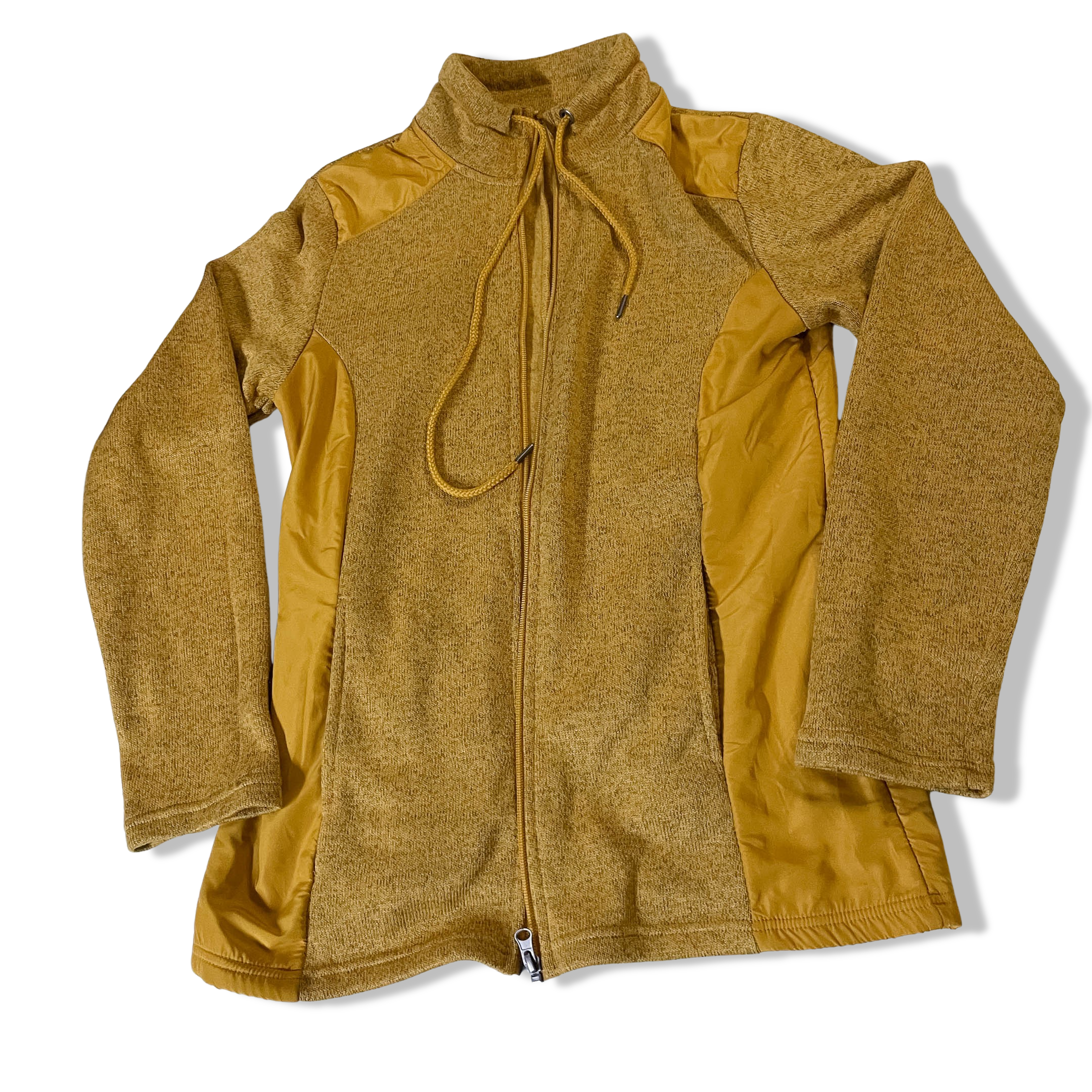 Vintage womens mustard yellow full zip icebreaker high neck jacket in M