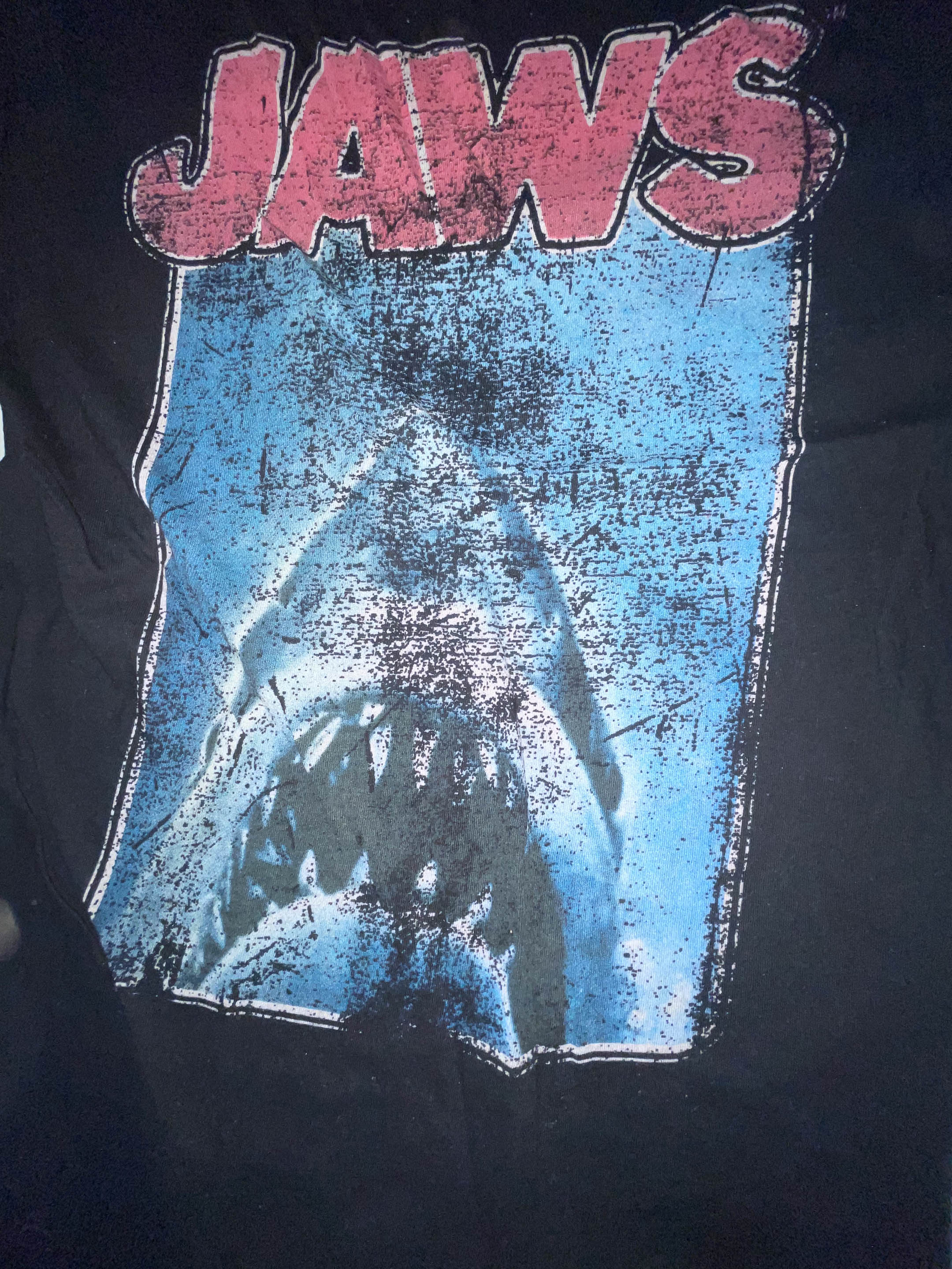 Vintage Black Jaws Graphics mens Xs short sleeve tees