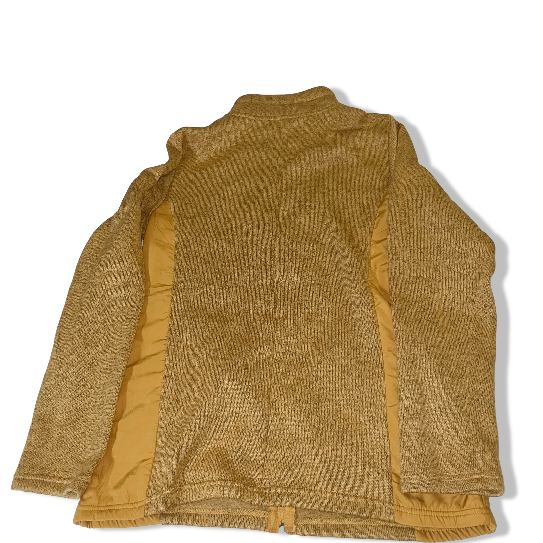 Vintage womens mustard yellow full zip icebreaker high neck jacket in M