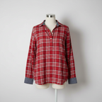 VINTAGE TOMMY HILFIGER WOMENS SHIRT UK 14 RED CHECK COTTON in M|L25W18|SKU 5452