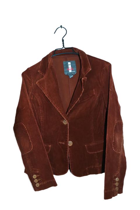 VINTAGE WOMEN BUFFALO PETITE BROWN CORDUROY BLAZER XS/S|L24 W18|SKU 6672