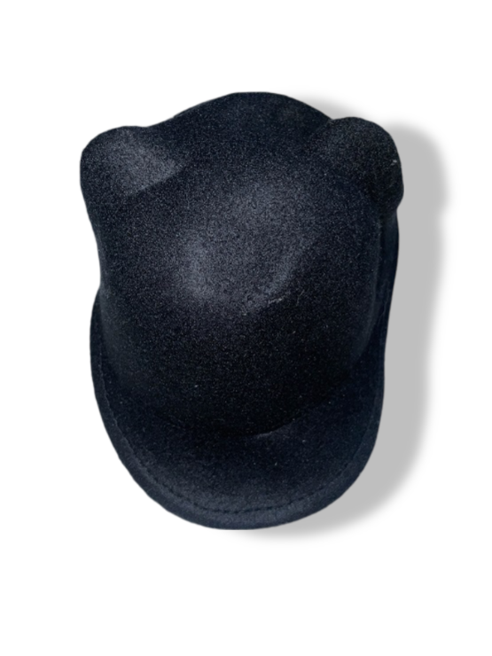 Vintage women's wool fendora black hat|SKU 4890