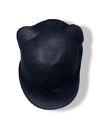 Vintage women's wool fendora black hat|SKU 4890