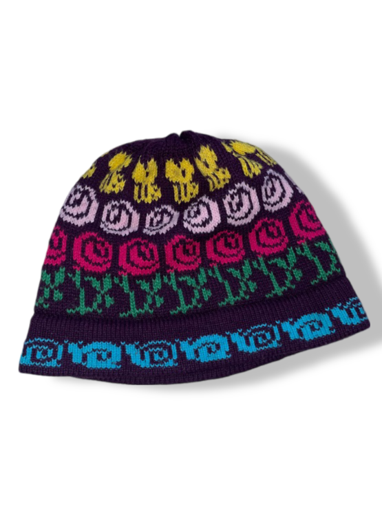 Vintage multi geometric beanie hat| SKU 4893
