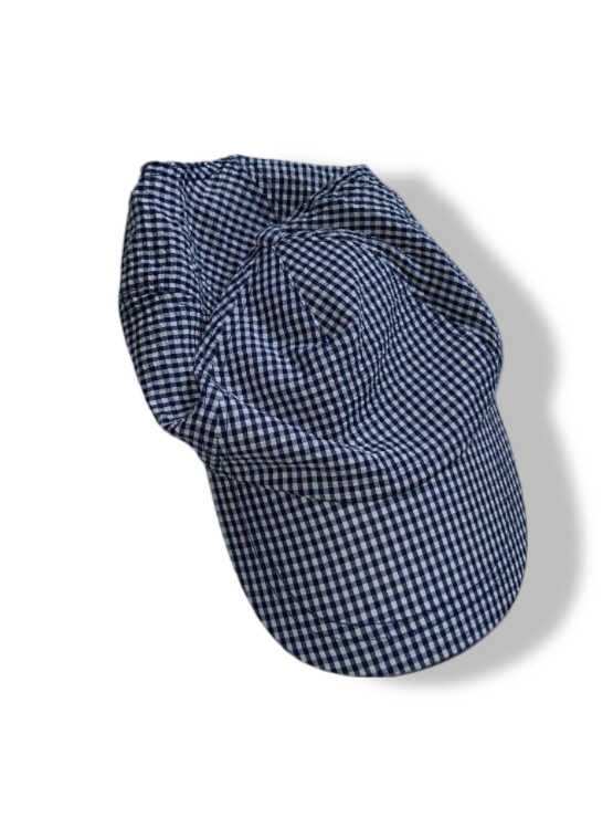 Vintage St.bernard Dunnes Stores Navy plaid baseball cap| SKU 4894