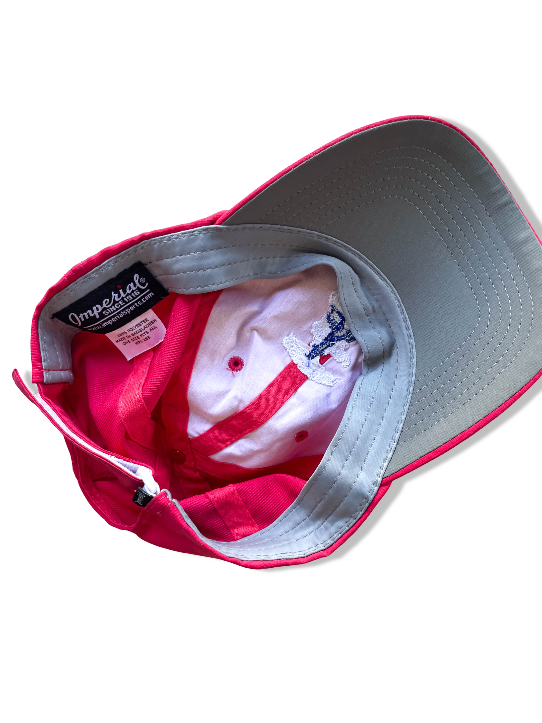 Vintage Imperial sport Rosslare Golf link crest 90's baseball red cap| SKU 4361