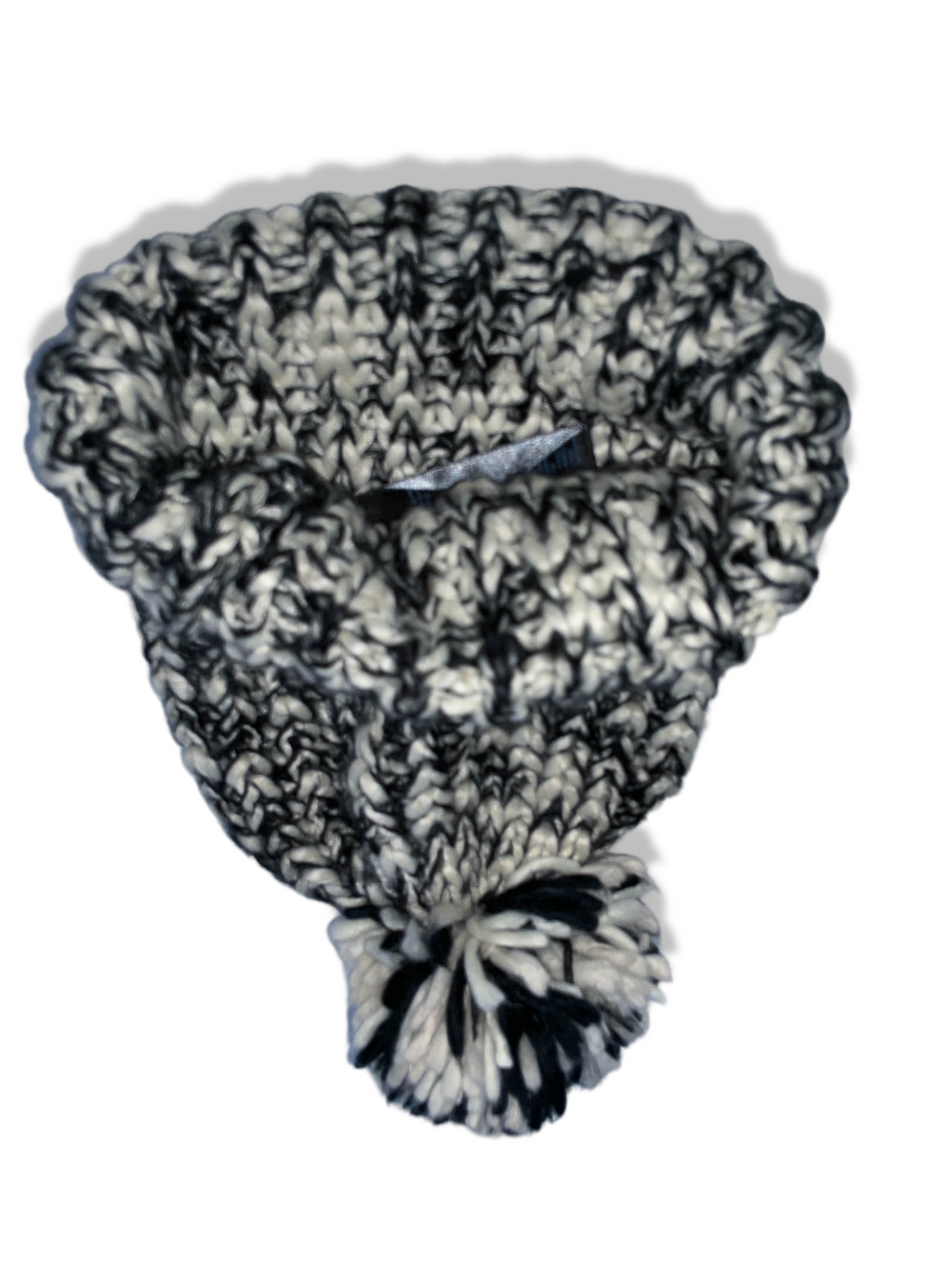 Vintage Black & white knitted beanie hat| SKU 4900