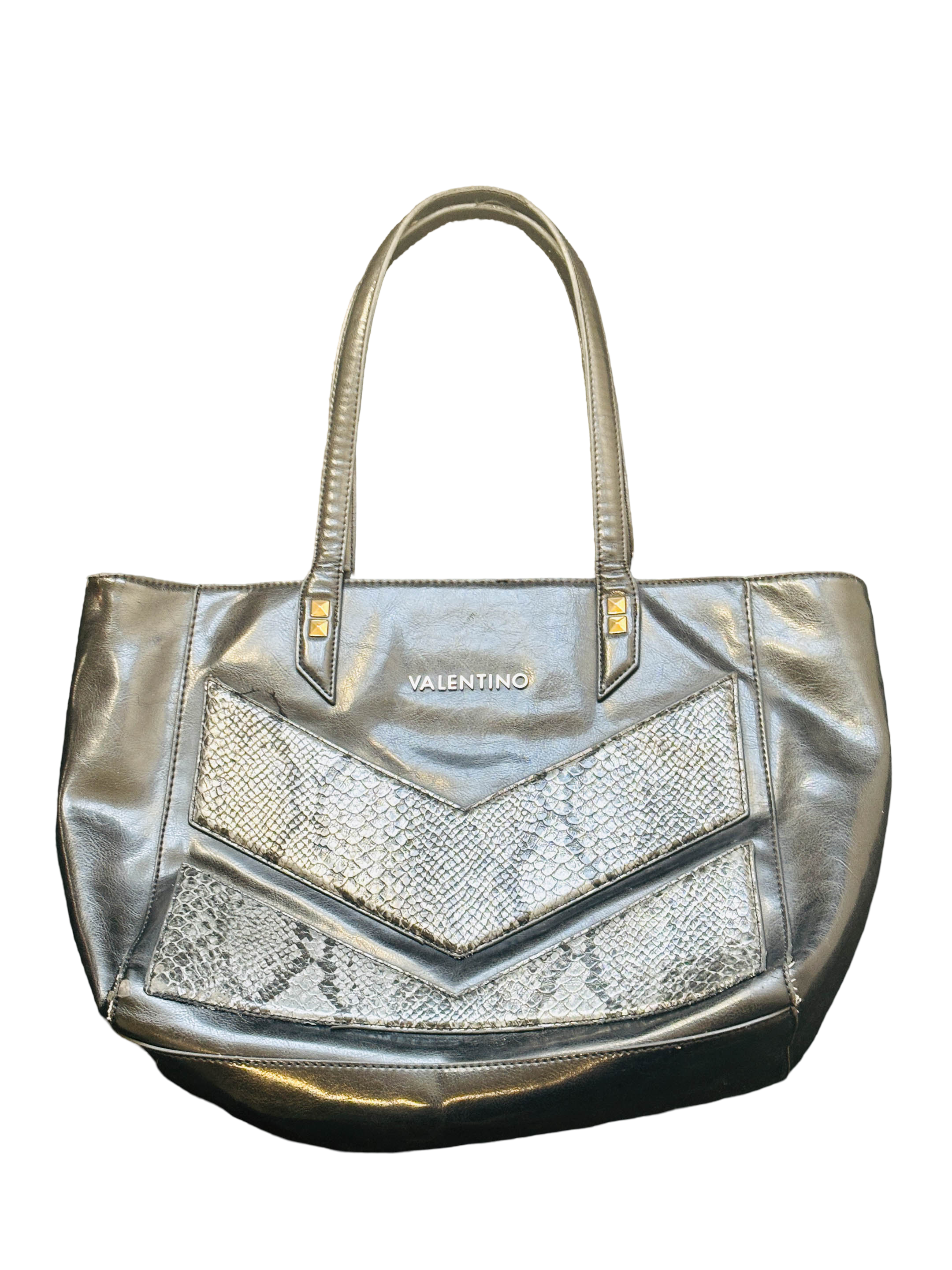 90s Stunning vintage Valentino silver tote Handbag SKU 4074.