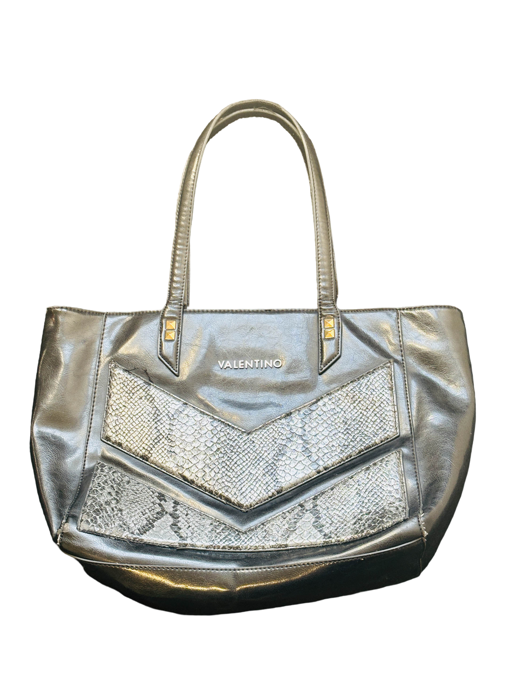 90s Stunning vintage Valentino silver tote Handbag SKU 4074.