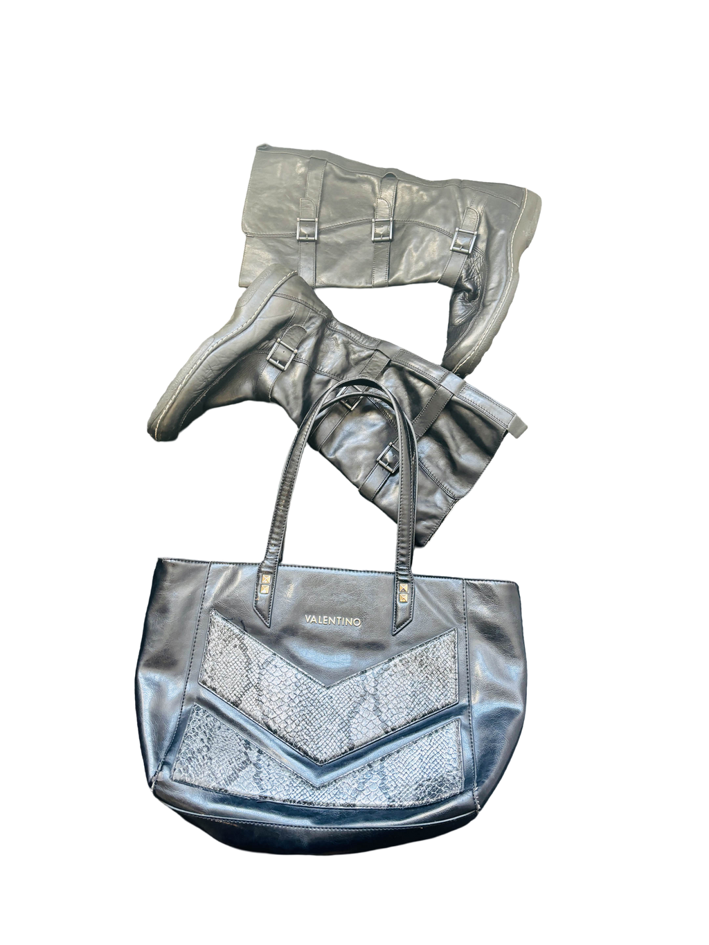 90s Stunning vintage Valentino silver tote Handbag SKU 4074.