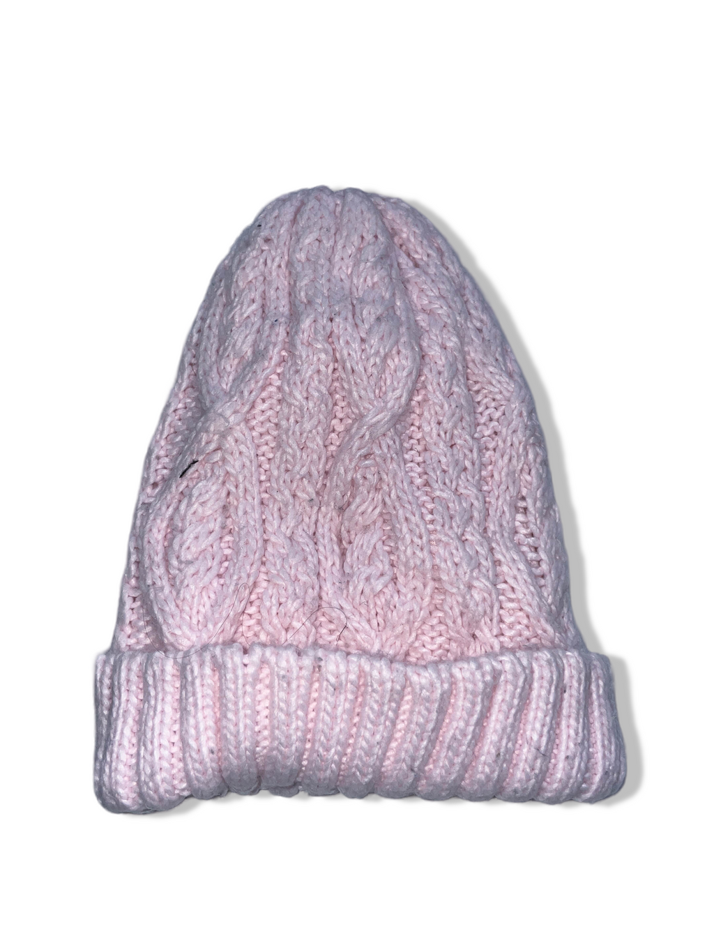 Vintage women's pink crochet knitted beanie hat| SKU 4903