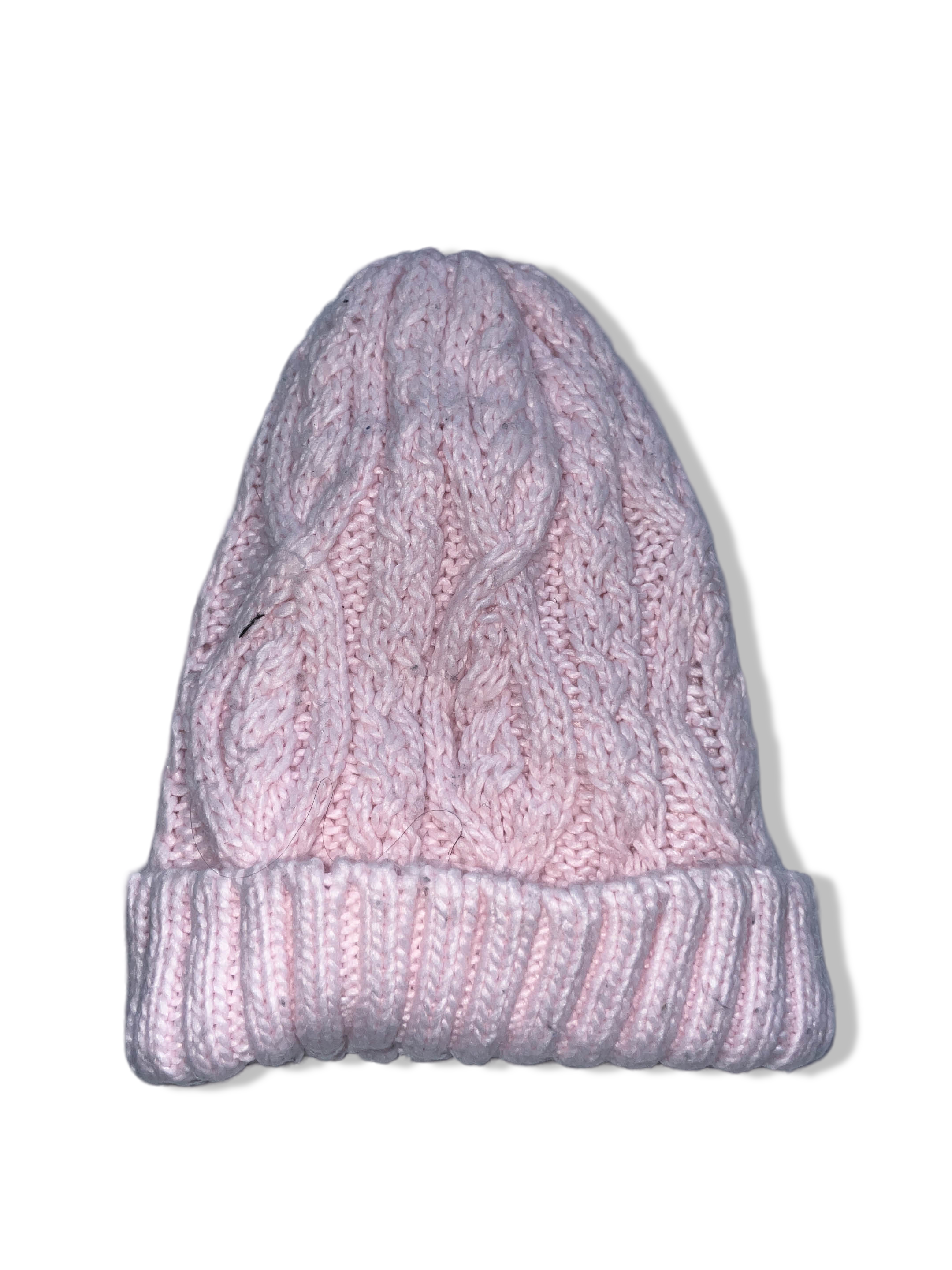 Vintage women's pink crochet knitted beanie hat| SKU 4903